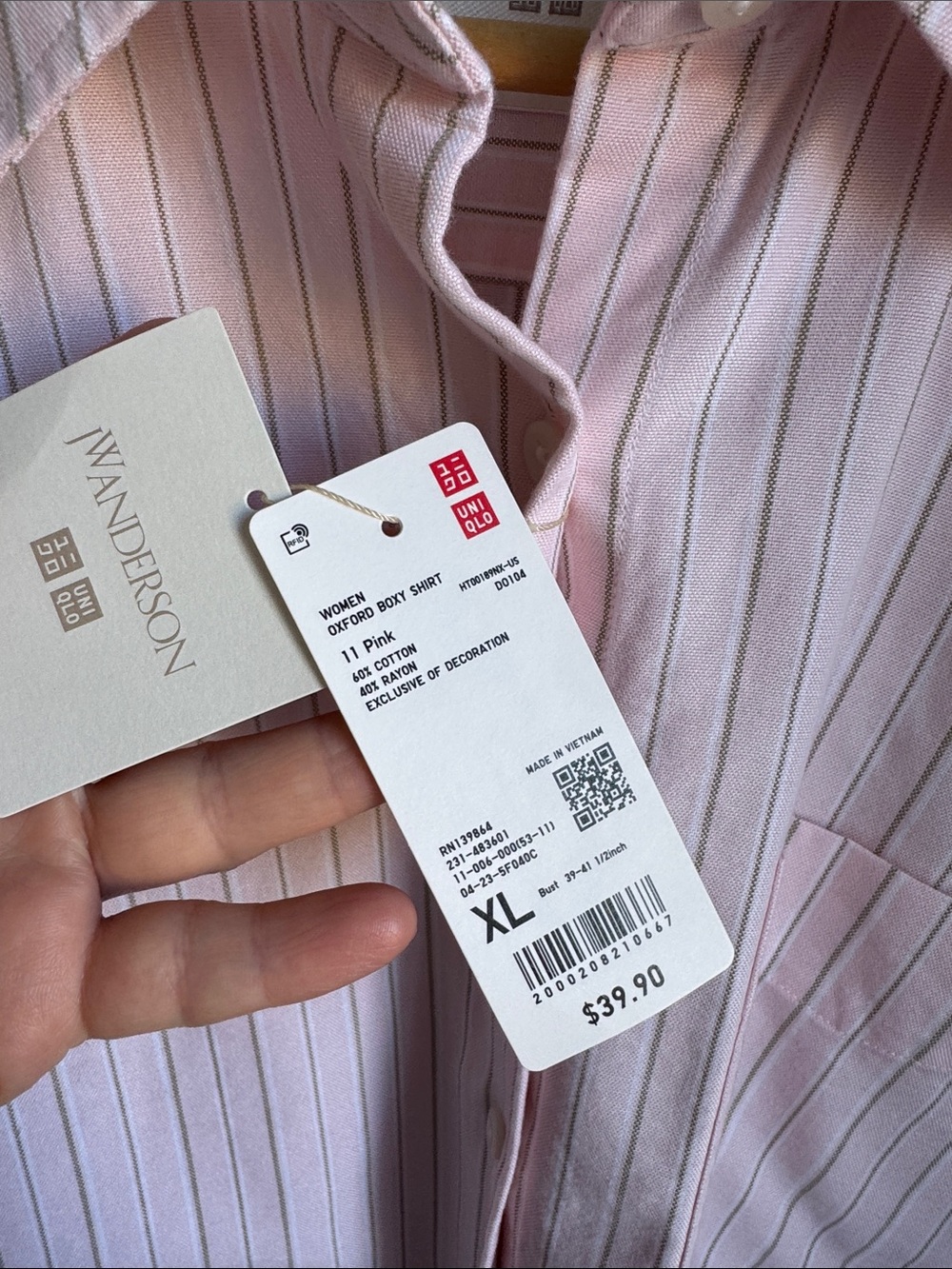 UNIQLO and JW ANDERSON Oxford Boxy Shirt NWT - Picture 4 of 7